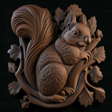 3D model squirrel (STL)